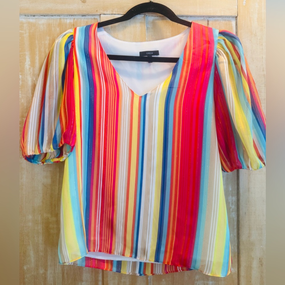 DREW Vibrant Striped Women's Blouse